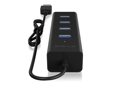 Picture of Raidsonic 4 port USB 3.0 hub IB-HUB1409-U3 Black