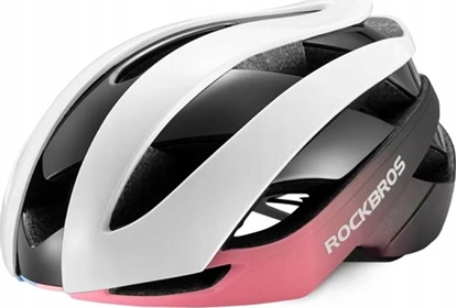 Изображение RockBros Kask rowerowy uniwersalny regulowany rozmiar L niebiesko-róowy ROCKBROS