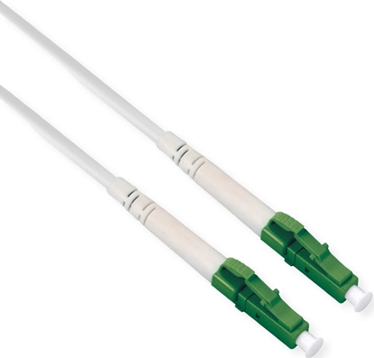 Attēls no Roline Fibre Optic Jumper Cable 9/125µm, OS2, LC/LC, APC, simplex, LSOH, armoured, white, 2 m