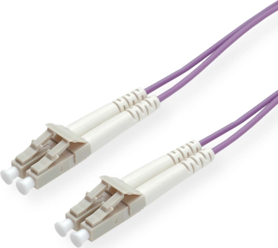 Изображение Roline Fibre Optic Jumper Cable, 50/125 µm, LC/LC, OM4, violet, 5 m