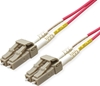 Picture of Roline FO Jumper Cable 50/125µm OM4, LC/LC, Low-Loss-Connector, violet, 3 m
