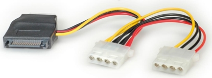 Изображение Roline Internal Y-Power Cable, SATA to 3x 4-pin HDD, 0.2 m
