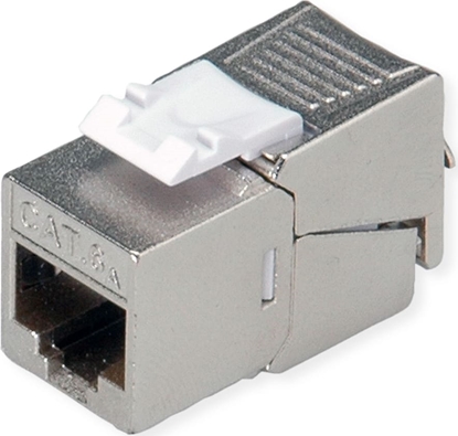 Изображение Roline Keystone Jack, Cat.6A (Class EA), RJ-45, STP, tool-free, SLIM, silver