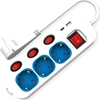 Picture of Roline Power Strip, 3-way, with individual on/off switches, 1x USB A, 1x USB C, 1.5 m