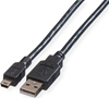 Picture of Roline USB 2.0 Cable, A - 5-Pin Mini, M/M, black, 0.8 m