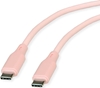 Picture of Roline USB 2.0 Cable, C–C, M/M, 60W, silicone, pink, 1 m