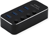 Picture of Roline USB 3.2 Gen 1 Hub, 4 Ports, switchable, black