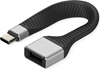 Picture of Roline USB 3.2 Gen 2 Silicone Cable, C-A, M/F, black, 11 cm