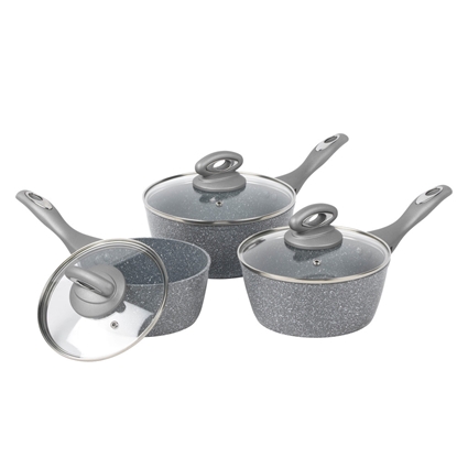 Picture of Salter BW02986G1EU7 Marblestone 3-Piece Saucepan Set - 16/18/20cm