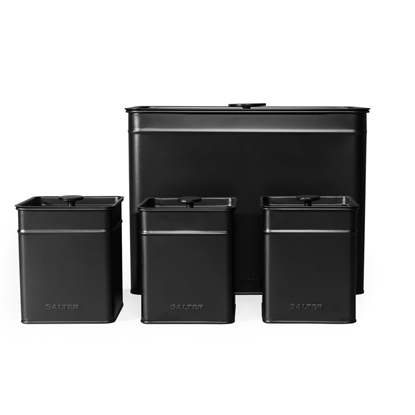 Picture of Salter BW126141EU7 Kuro 4-Piece Bread Bin & Canister Set