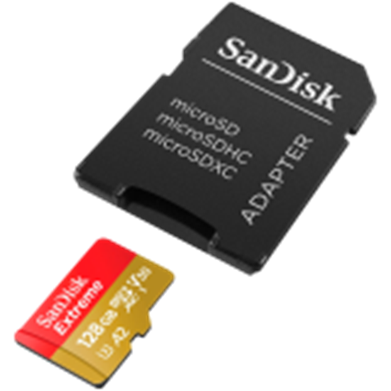 Picture of Sandisk Extreme 128GB MicroSDXC + Adapter