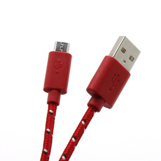 Picture of Sbox USB->Micro USB 1M USB-1031R red