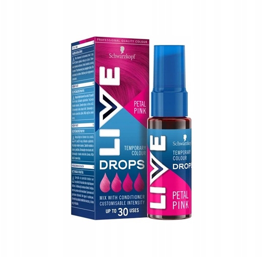 Picture of SCHWARZKOPF_Live Drops zmywalna farba do wosów Petal Pink 30ml