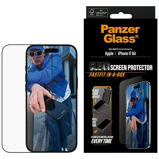 Picture of PanzerGlass iP 17 Air UWF Fastfit with Black Frame