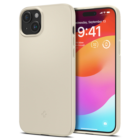 Picture of Spigen Thin Fit case for iPhone 15 Plus - beige