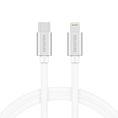 Изображение Swissten Textile Universal Quick Charge 3.1 USB-C to Lightning Data and Charging Cable 1.2m