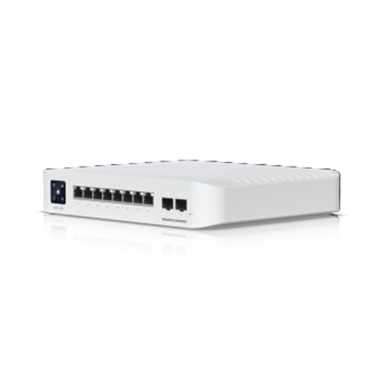 Изображение Switch|UBIQUITI|USW-PRO-8-POE|Type L3|2xSFP+|8xRJ45|PoE+ ports 8|120 Watts|USW-PRO-8-POE