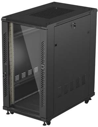 Изображение Lanberg 19" 22U 600x1000 freist. Glastür (FlatPack) sw (Speditionsversand)