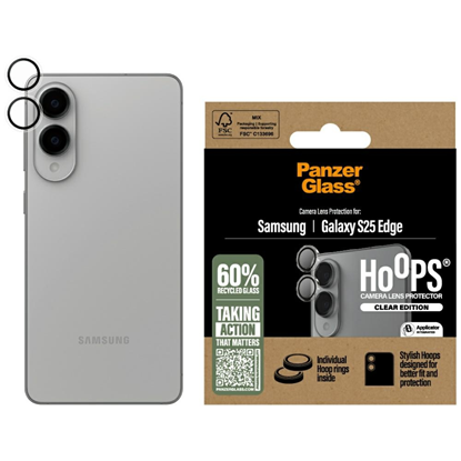 Attēls no Szko hartowane na obiektyw PanzerGlass  Hoops Lens Protector do Samsung Galaxy S25 Edge przezroczysty