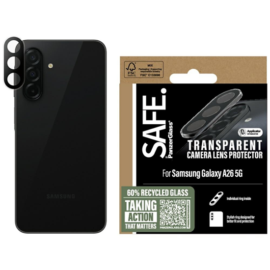 Изображение Szko hartowane na obiektyw SAFE by       PanzerGlass Rings Lens Protector do Samsung Galaxy A26 5G przezroczysty