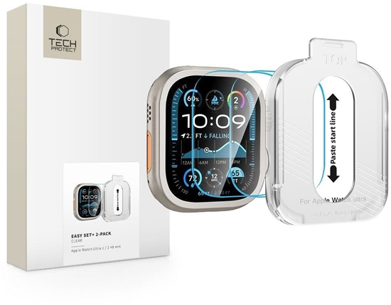 Picture of SZKO HARTOWANE TECH-PROTECT EASY SET+ 2-PACK APPLE WATCH ULTRA 1 / 2 (49 MM) CLEAR