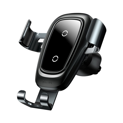 Attēls no Baseus Gravity Air Vent Car Holder With Wireless Charging + Micro USB Cable 1.2m