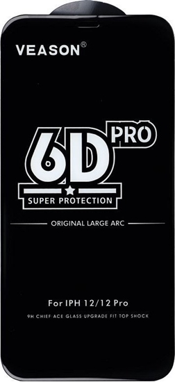 Picture of TelForceOne Szko Hartowane 6D Pro Veason Glass - do Iphone 12 / 12 Pro czarny