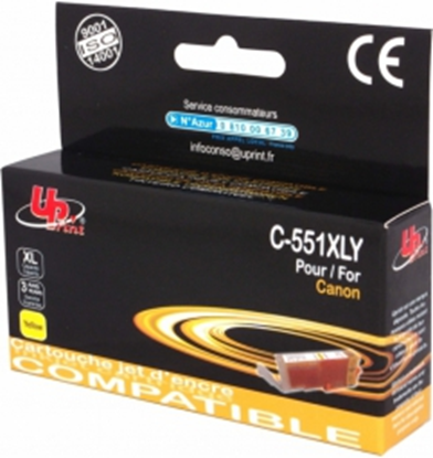 Изображение Tintes kārtridžs UPrint Canon CLI-551XLY Yellow