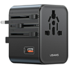 Picture of Travel Charger Adapter USAMS CC309 2xUSB-C 25W 4in1 US/AU/EU/UK black