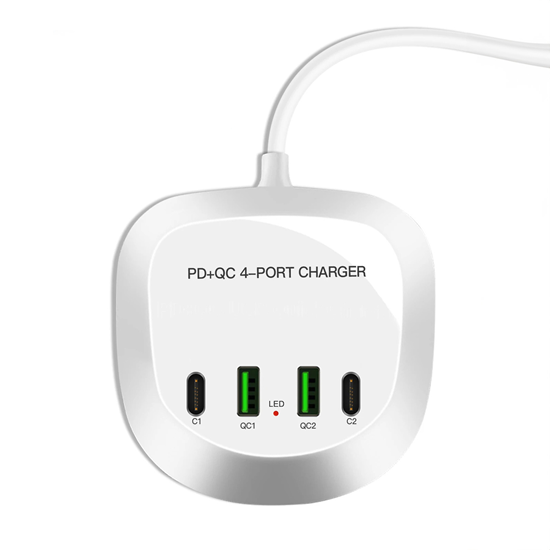 Picture of Travel charger T3P+ - 2xType C + 2xUSB - QC + PD 4