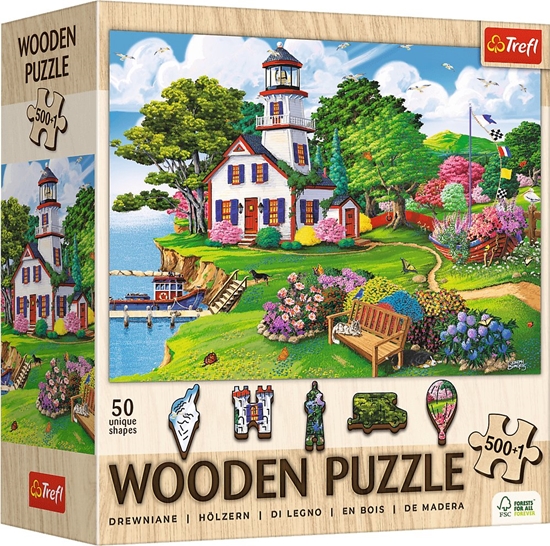 Изображение Trefl Puzzle drewniane Letnia przysta 501 elementów (20219)