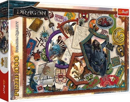 Изображение Trefl Puzzle Jak wytresowa Smoka, Bohaterowie 1000 elementów (10959)