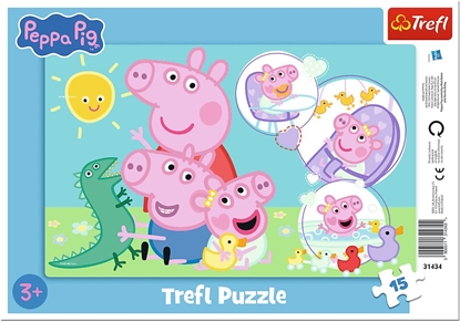 Изображение Trefl Puzzle ramkowe winka Peppa, Najmilsza winka 15 elementów (31434)