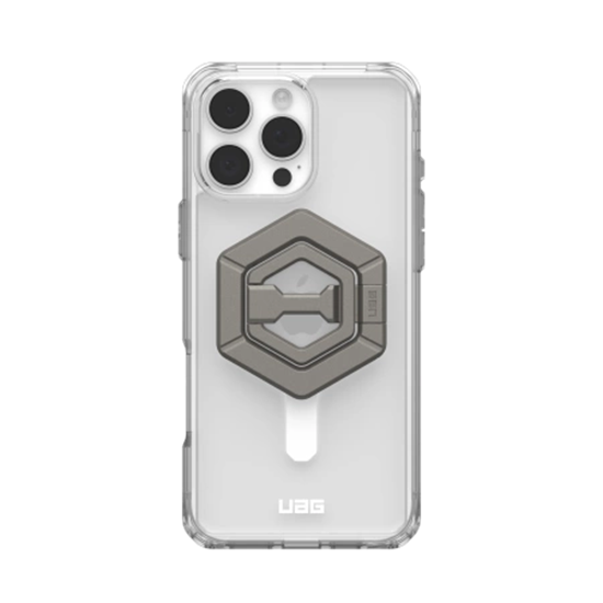 Picture of UAG UAG Plyo Magsafe Case with Magnetic Ring Stand for iPhone 16 Pro Max - Titanium