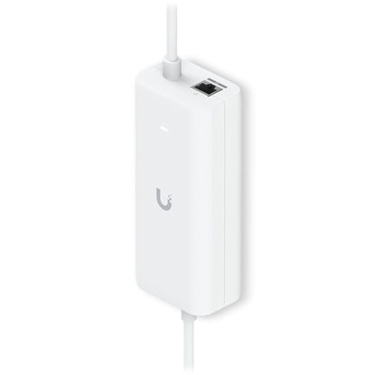 Picture of UBIQUITI POE INTEGRATED AC ADAPTER. AN AC ADAPTER WITH INTEGRATED POE, ENABLING THE UNIFI CLOUD GATEWAY DEVICE TO SUPPORT POE OUTPUT ON A SINGLE PORT