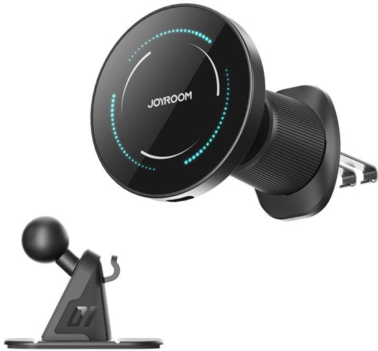 Picture of Uchwyt samochodowy Joyroom JR-ZS502 kompatybilny z MagSafe z adowark indukcyjn na kratk nawiewu/desk rozdzielcz - czarny