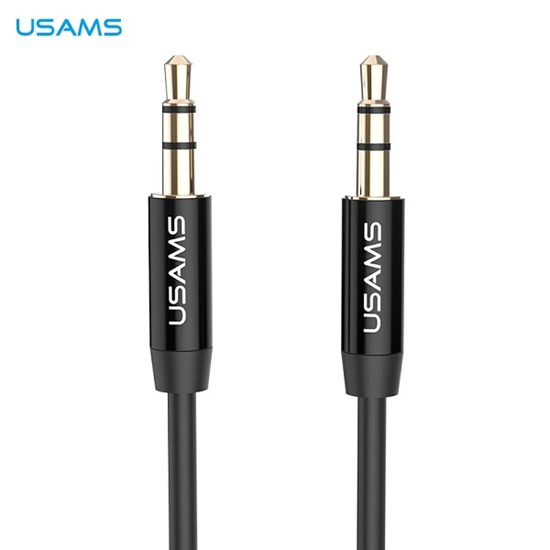 Изображение Usams YP-01 Audio Cable 3.5 mm -> 3.5 mm Black