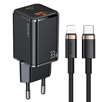 Изображение USAMS Ład. siec. 1xUSB-C+1xUSB T43 33W PD3.0 +QC3.