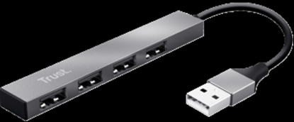 Picture of USB Centrmezgls Trust Halyx Aluminium 4-Port Mini USB Hub Silver