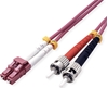 Picture of Value Fibre Optic Jumper Cable, 50/125µm, LC/ST, OM4, violet, 5 m