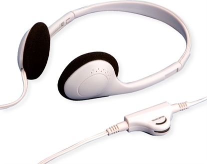 Attēls no Value Stereo Headphone with Volume Control, light grey
