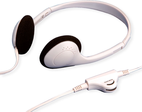 Picture of Value Stereo Headphone with Volume Control, light grey