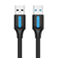 Изображение USB 3.0 kabelis Vention CONBH 2m melns PVC