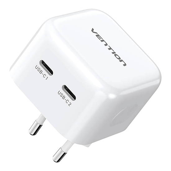 Picture of Vention Vention FBPW0-EU USB(C+C) GaN (35W/35W) mains charger (white)