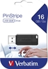 Изображение Verbatim PinStripe - USB Drive 16 GB - Black