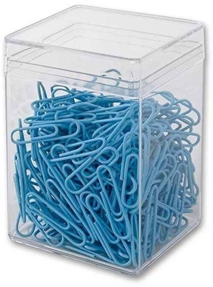 Picture of Victory Office Product SPINACZE BIUROWE VICTORY OFFICE 28MM 300 SZT. OKRGE PASTELOWE JASNONIEBIESKIE POJEMNIK PLASTIKOWY