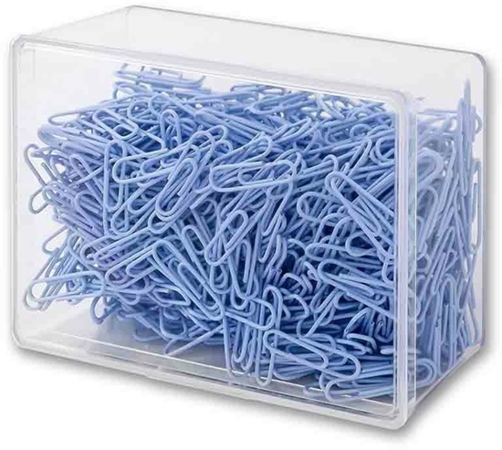 Picture of Victory Office Product SPINACZE BIUROWE VICTORY OFFICE 28MM 800 SZT. OKRGE PASTELOWE JASNOFIOLETOWE POJEMNIK PLASTIKOWY