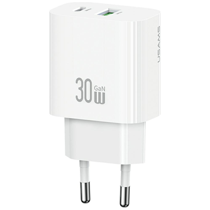 Изображение Wall charger USAMS CC316 T65 30W   1xUSB-C 1xUSB-A