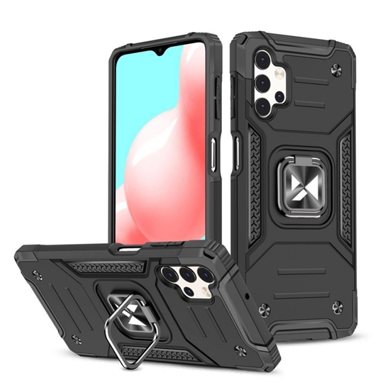 Picture of Wozinsky - Wozinsky Ring Armor Case Kickstand Tough Rugged Cover for Samsung Galaxy A32 5G black