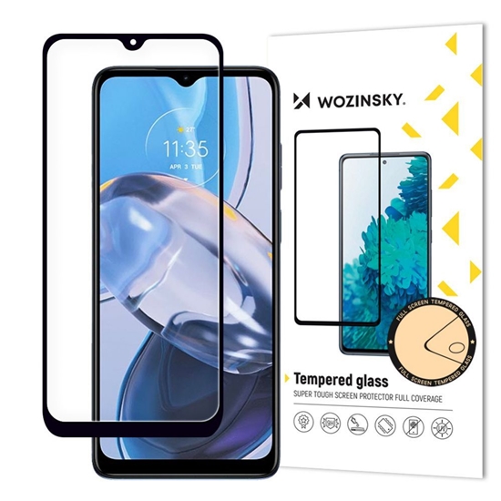 Изображение Wozinsky Wozinsky Full Glue tempered glass Motorola Moto E22i / E22 full screen with frame black (case friendly)